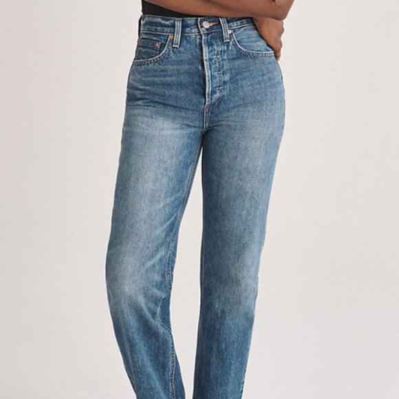 Aritzia Denim Forum The Joni High Rise Loose 29L // Dark Bleu N Stormy - Picture 3 of 4